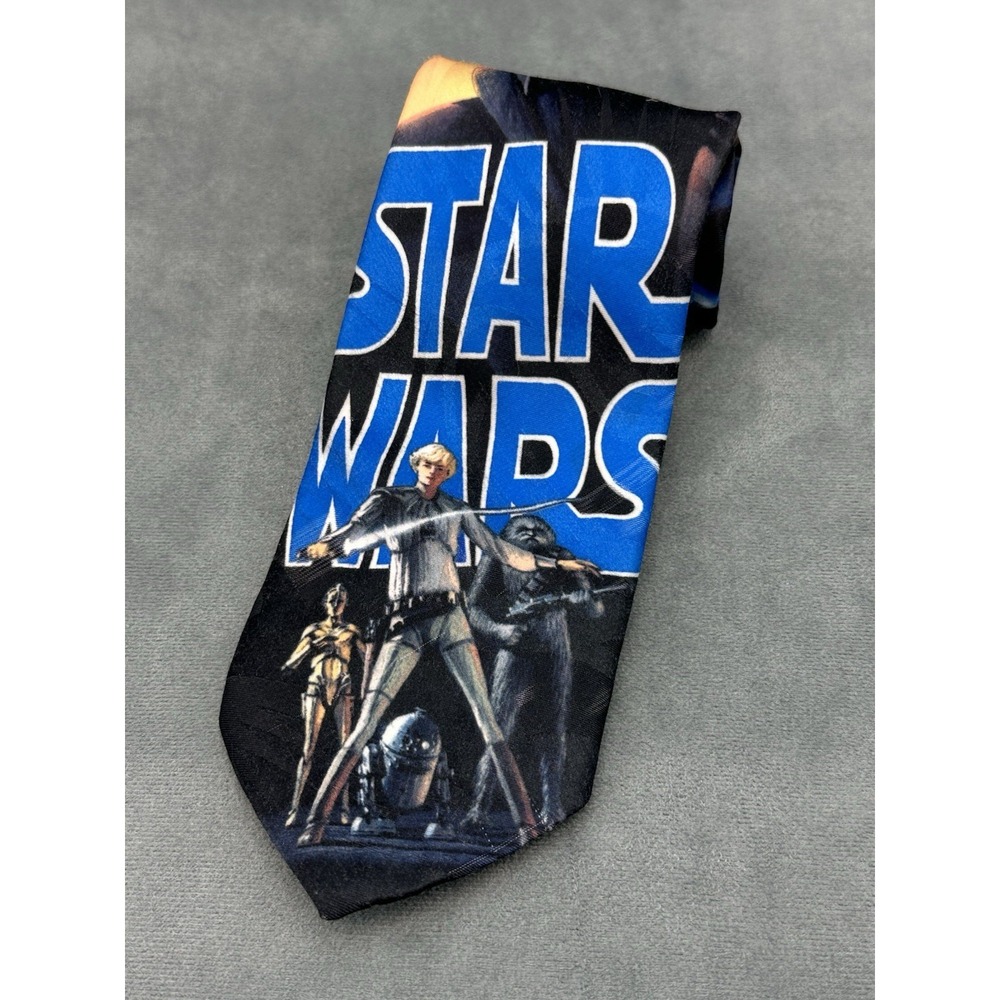 Star Wars Ralph McQuarrie‎ Concept Mens Tie Vader Vintage 90s Ralph Marlin USA